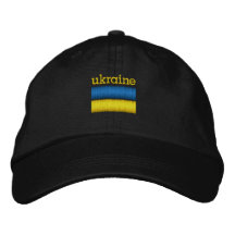 Ukraine-Flagge bestickte Baseballkappe