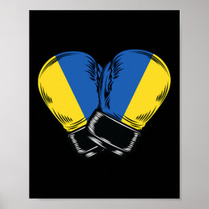Ukraine-Flagge Boxen Boxer Ukrainische Flagge Poster
