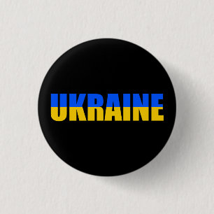 Ukraine-Flagge Button