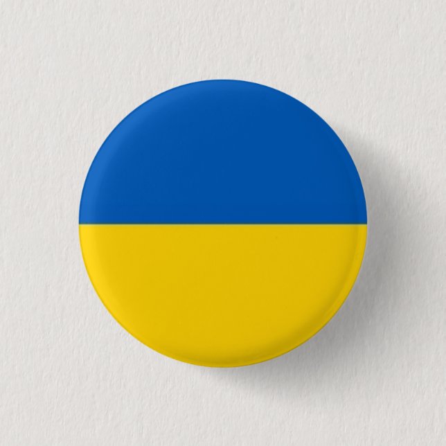 Ukraine-Flagge Button (Vorderseite)