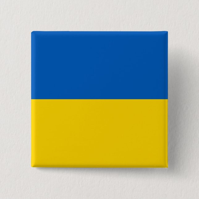 Ukraine-Flagge Button (Vorderseite)