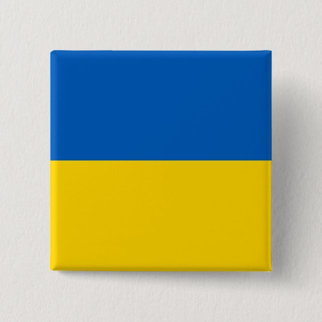 Ukraine-Flagge Button (Vorderseite)