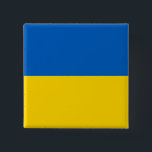 Ukraine-Flagge Button<br><div class="desc">Die ukrainische Flagge ist ein horizontales Bicolor . Die verwendeten Farben in der Flagge sind blau,  gelb. Der Anteil der ukrainischen Flagge beträgt 2:3. Die Flagge der Ukraine wurde 1992 adoptiert. Die erste Verwendung des aktuellen Flagdesigns erfolgte 1848. Die letzte Änderung am aktuellen ukrainischen Flaggendesign erfolgte 1918.</div>