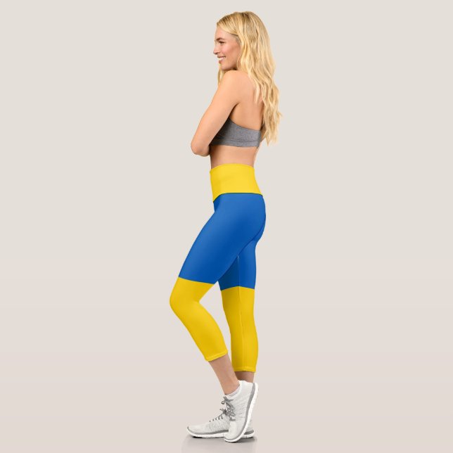 Ukraine-Flagge Capri Leggings (Links)