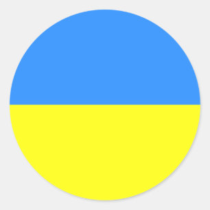 Ukraine, Flagge der Ukraine Runder Aufkleber