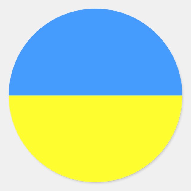 Ukraine, Flagge der Ukraine Runder Aufkleber (Vorderseite)