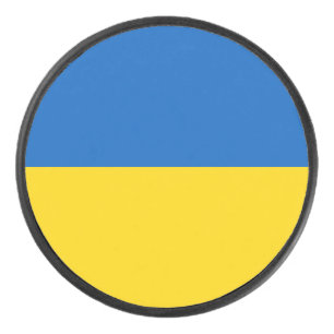 Ukraine-Flagge Eishockey Puck