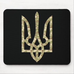 Ukraine-Flagge Emblem Ukrainisches National Tryzub Mousepad