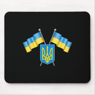 Ukraine-Flagge Emblem Wappen Nationalemblem Ukra Mousepad