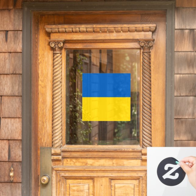 Ukraine-Flagge Fensteraufkleber (Haustür)