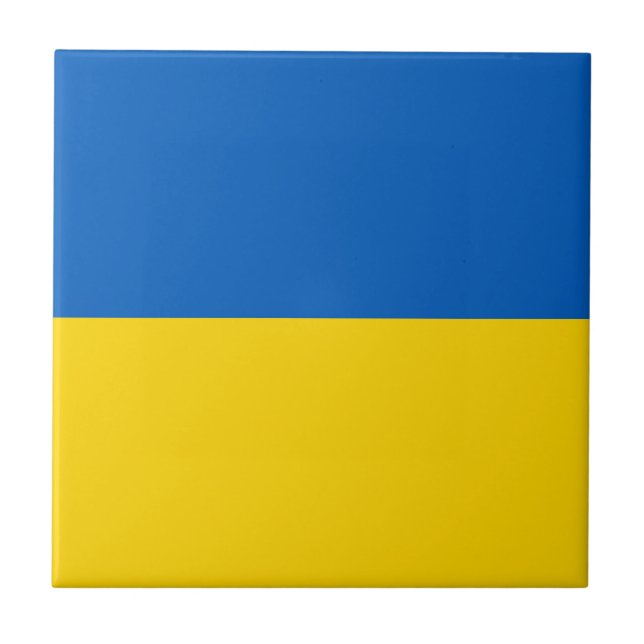 Ukraine-Flagge Fliese (Vorderseite)