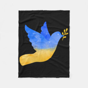Ukraine-Flagge Friedensvogel Vintage Ukrainische U Fleecedecke