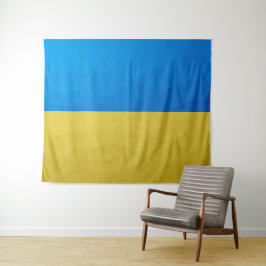 Ukraine-Flagge gelbes geometrisches Muster Wandteppich