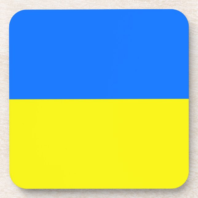 Ukraine-Flagge Getränkeuntersetzer (Vorderseite)