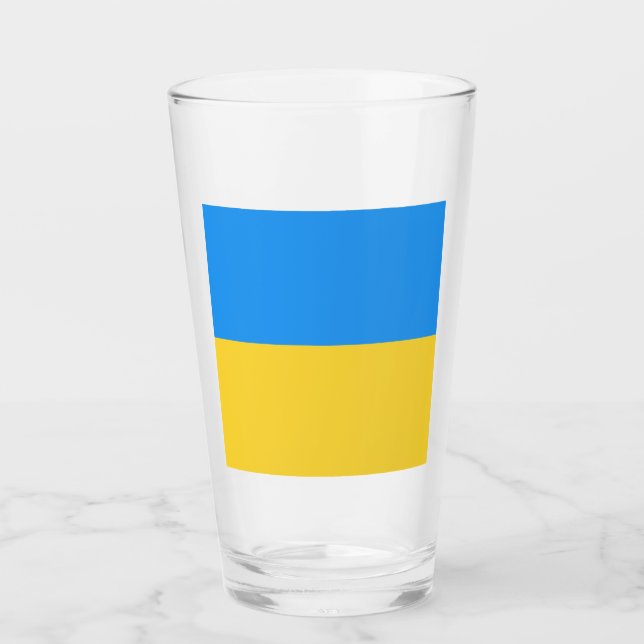 Ukraine-Flagge Glas (Vorderseite)