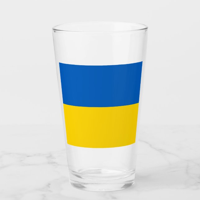 Ukraine-Flagge Glas (Vorderseite)