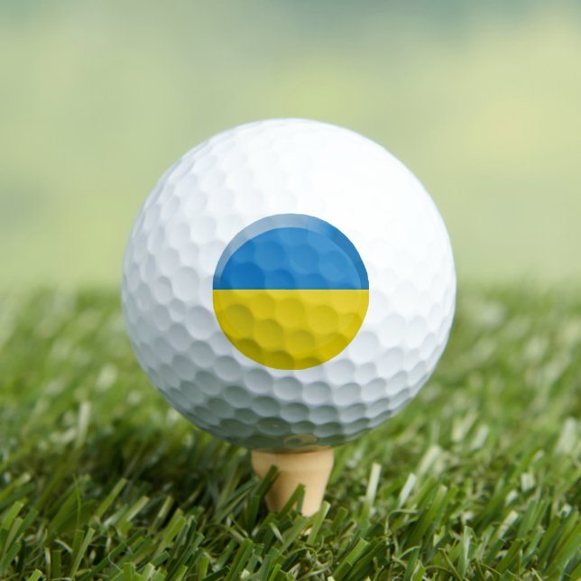 Ukraine-Flagge Golfball (Insitu T-Shirt)