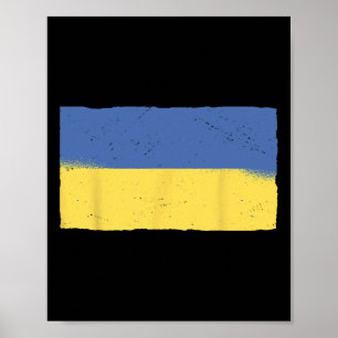 Ukraine-Flagge Grunge Ukrainische Flagge Patriotis Poster