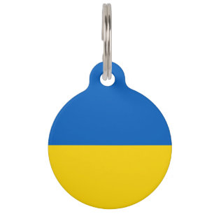 Ukraine-Flagge Haustiermarke