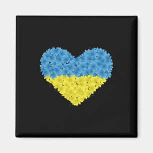 Ukraine-Flagge Herz Abstrakt Männer Frauen Kinder Magnet