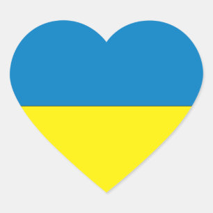 Ukraine-Flagge Herz-Aufkleber