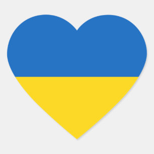Ukraine-Flagge Herz-Aufkleber