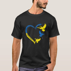 Ukraine Flagge Herz Vintag Ukraine Flagge Ukrainis T-Shirt
