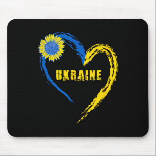 Ukraine-Flagge Herz Vintage Ukrainische Liebhaber Mousepad