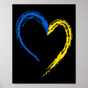 Ukraine-Flagge Herz Vintage Ukrainische Liebhaber Poster