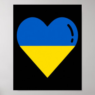 Ukraine-Flagge Herz Wurzeln Urlaub Ukrainisch 1 Poster