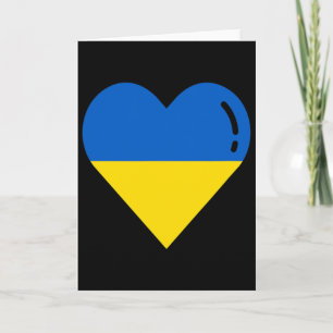 Ukraine-Flagge Herz Wurzeln Urlaub Ukrainisch 2 Karte