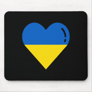 Ukraine-Flagge Herz Wurzeln Urlaub Ukrainisch 2  Mousepad