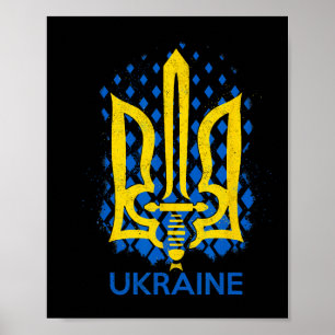Ukraine-Flagge - Ich stehe mit der Ukraine Ukraini Poster