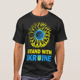 Ukraine-Flagge Ich stehe mit Ukraine Sonnenblume U T-Shirt