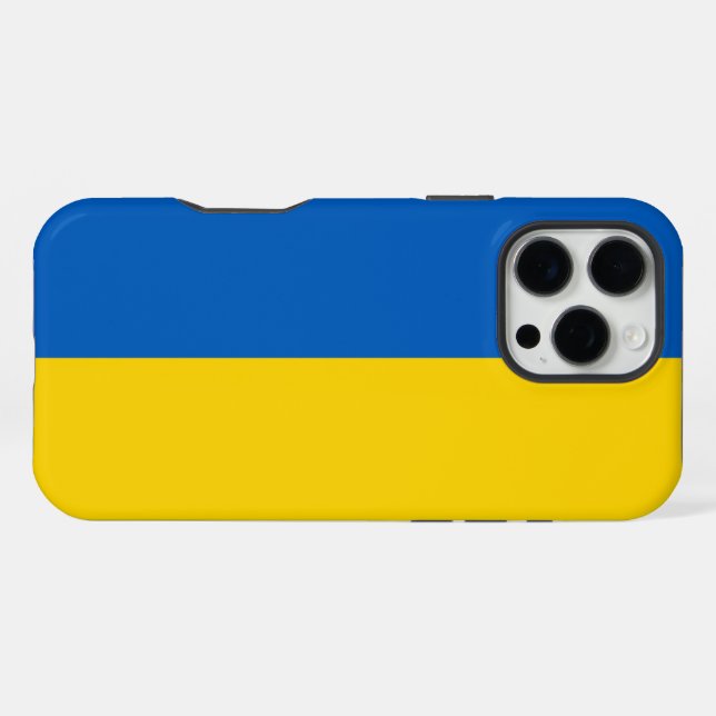 Ukraine-Flagge iPhone Hülle (Rückseite (Horizontal))
