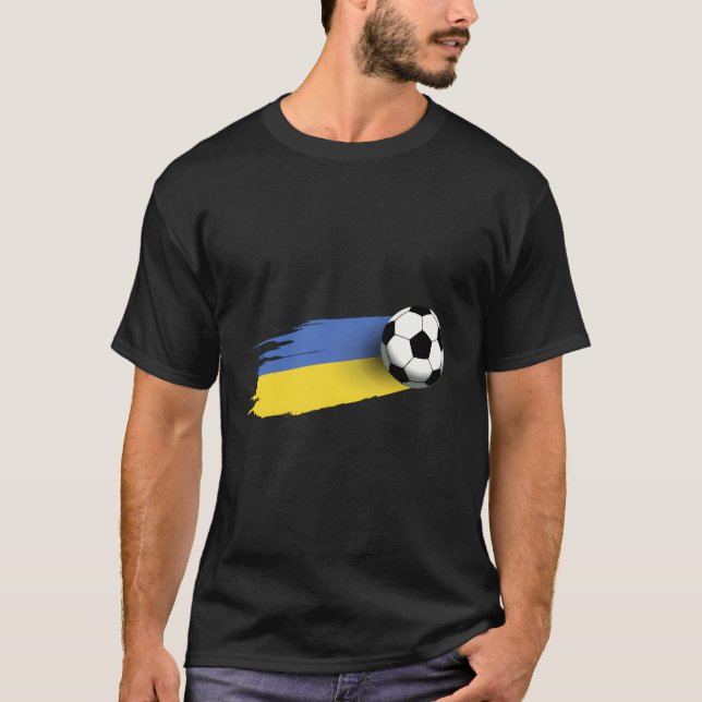 Ukraine Flagge Jersey Ukrainisches Fußballteam Ukr T-Shirt (Vorderseite)