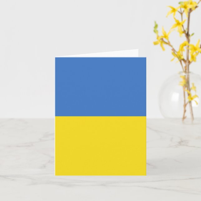 Ukraine-Flagge Karte (Gelbe Blume)