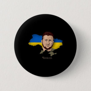 Ukraine-Flagge Karte Selenskyj Präsident der Ukrai Button