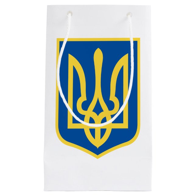Ukraine-Flagge, Landesstolz, ukrainische Flagge Kleine Geschenktüte (Vorderseite)