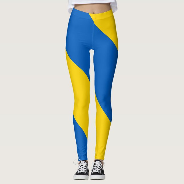 Ukraine-Flagge Leggings (Vorderseite)