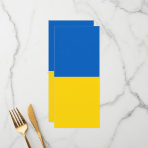 Ukraine-Flagge Menükarte
