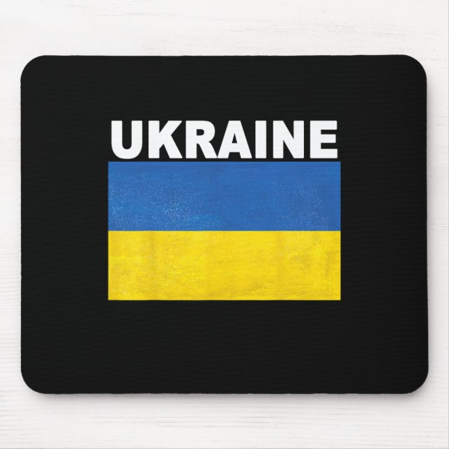 Ukraine-Flagge mit abgenutztem Design  Mousepad (Vorne)
