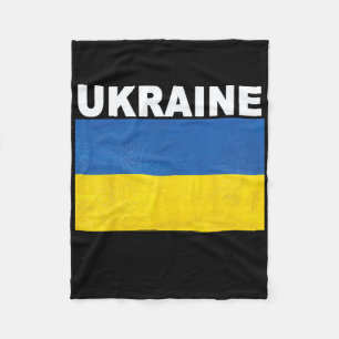 Ukraine-Flagge mit abgenutztem Effekt Design Fleecedecke