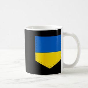 Ukraine-Flagge mit aufgedruckter ukrainischer Flag Kaffeetasse