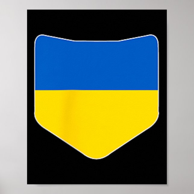 Ukraine-Flagge mit aufgedruckter ukrainischer Flag Poster (Vorne)