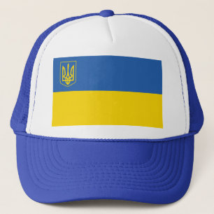 Ukraine-Flagge mit Dreieck Truckerkappe