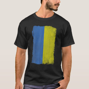 Ukraine-Flagge mit Vintager ukrainischer Landesfar T-Shirt