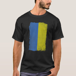 Ukraine-Flagge mit Vintager ukrainischer Landesfar T-Shirt