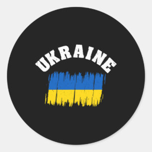 Ukraine-Flagge Nationalflagge Kiew Ukrainisch Kyiv Runder Aufkleber