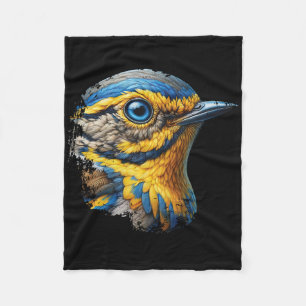 Ukraine-Flagge Nationaltier Nachtigall Pa Fleecedecke